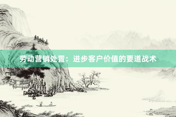 劳动营销处置：进步客户价值的要道战术